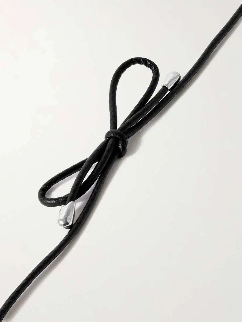 Sophie Buhai Large Full Moon Cord, Onyx And Silver Necklace - Black | Thumbnail 3