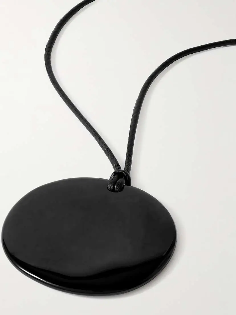 Sophie Buhai Large Full Moon Cord, Onyx And Silver Necklace - Black | Thumbnail 4