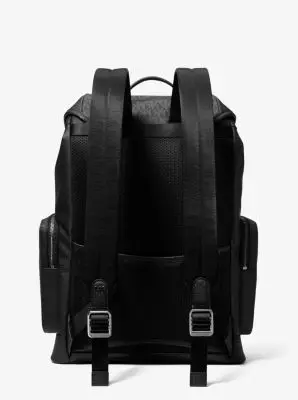Michael Kors Collection Hudson Signature Logo Backpack in White - One Size by Michael Kors Mens | Thumbnail 4