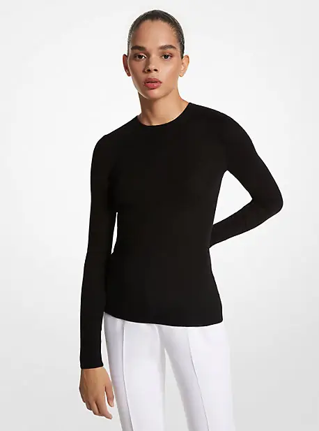 Michael Kors Collection Super Cashmere Long-Sleeve Shirt in White | Thumbnail 4 Michael Kors Collection Super Cashmere Long-Sleeve Shirt in White | Thumbnail 4