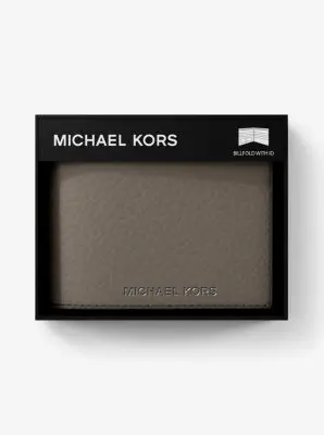 Michael Kors Collection Hudson Pebbled Leather Billfold Wallet in Black - One Size by Michael Kors Mens | Thumbnail 5 Michael Kors Collection Hudson Pebbled Leather Billfold Wallet in Black - One Size by Michael Kors Mens | Thumbnail 5