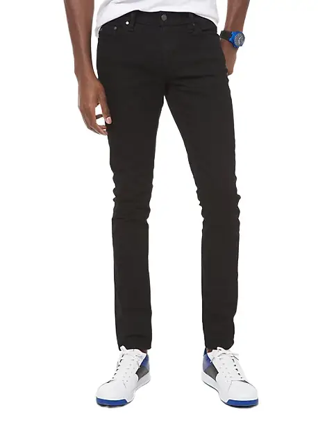 Michael Kors Collection Slim-Fit Stretch-Cotton Jeans in Black