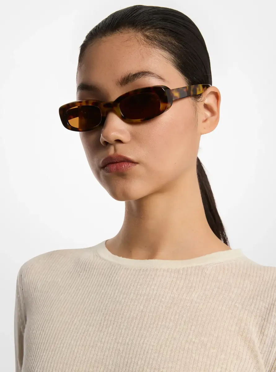 Michael Kors Collection Forio Sunglasses in Green - One Size by Michael Kors Collection | Thumbnail 16