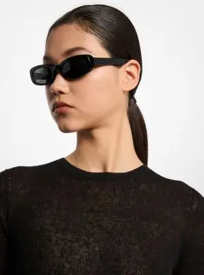 Michael Kors Collection Forio Sunglasses in Green - One Size by Michael Kors Collection | Thumbnail 4