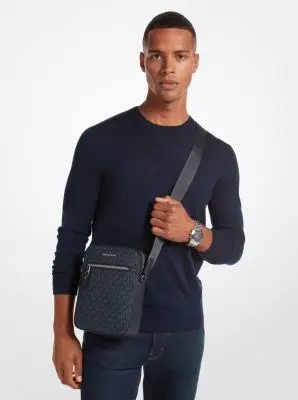 Michael Kors Collection Henry Logo Flight Bag in Blue - One Size by Michael Kors Mens | Thumbnail 4