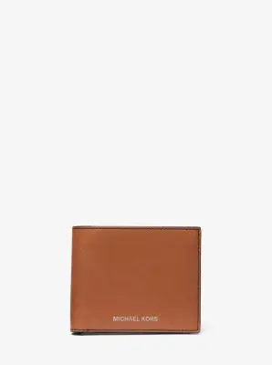 Michael Kors Collection Varick Saffiano Leather Billfold Wallet With Passcase in Brown - One Size by Michael Kors Mens | Thumbnail 2 Michael Kors Collection Varick Saffiano Leather Billfold Wallet With Passcase in Brown - One Size by Michael Kors Mens | Thumbnail 2