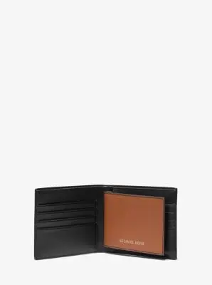 Michael Kors Collection Varick Saffiano Leather Billfold Wallet With Passcase in Brown - One Size by Michael Kors Mens | Thumbnail 3 Michael Kors Collection Varick Saffiano Leather Billfold Wallet With Passcase in Brown - One Size by Michael Kors Mens | Thumbnail 3