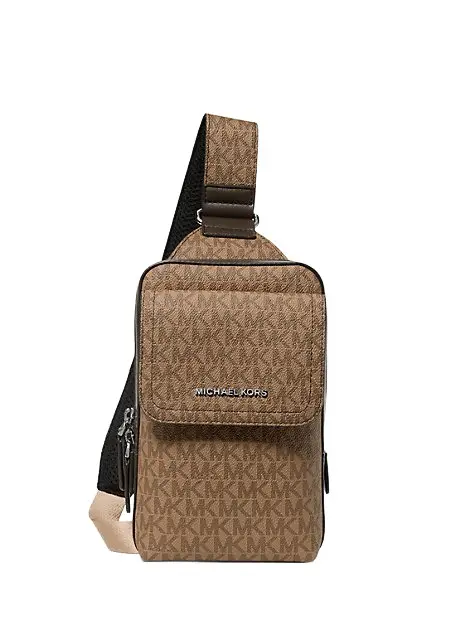 Michael Kors Collection Hudson Signature Logo Sling Pack | Image 1 Michael Kors Collection Hudson Signature Logo Sling Pack | Image 1