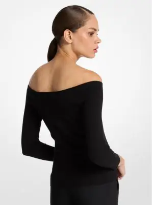 Michael Kors Collection Cashmere Ballet Pullover Top in Black | Thumbnail 3 Michael Kors Collection Cashmere Ballet Pullover Top in Black | Thumbnail 3
