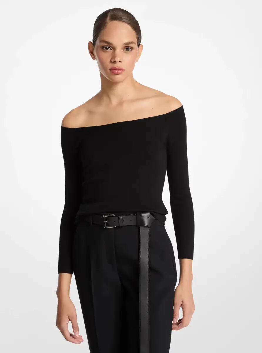 Michael Kors Collection Cashmere Ballet Pullover Top in Black | Thumbnail 6 Michael Kors Collection Cashmere Ballet Pullover Top in Black | Thumbnail 6