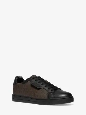 Michael Kors Collection Keating Logo and Leather Sneaker in | Thumbnail 2 Michael Kors Collection Keating Logo and Leather Sneaker in | Thumbnail 2