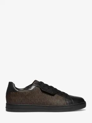 Michael Kors Collection Keating Logo and Leather Sneaker in | Thumbnail 3 Michael Kors Collection Keating Logo and Leather Sneaker in | Thumbnail 3