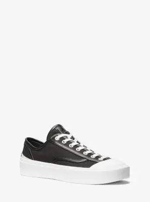 Michael Kors Collection Jude Linen Blend Sneaker in Black | Thumbnail 2 Michael Kors Collection Jude Linen Blend Sneaker in Black | Thumbnail 2
