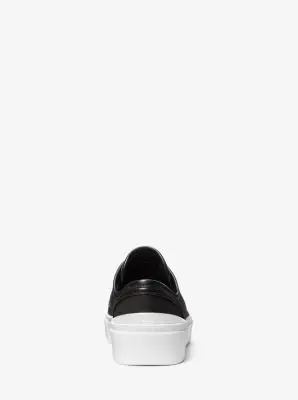 Michael Kors Collection Jude Linen Blend Sneaker in Black | Thumbnail 4 Michael Kors Collection Jude Linen Blend Sneaker in Black | Thumbnail 4