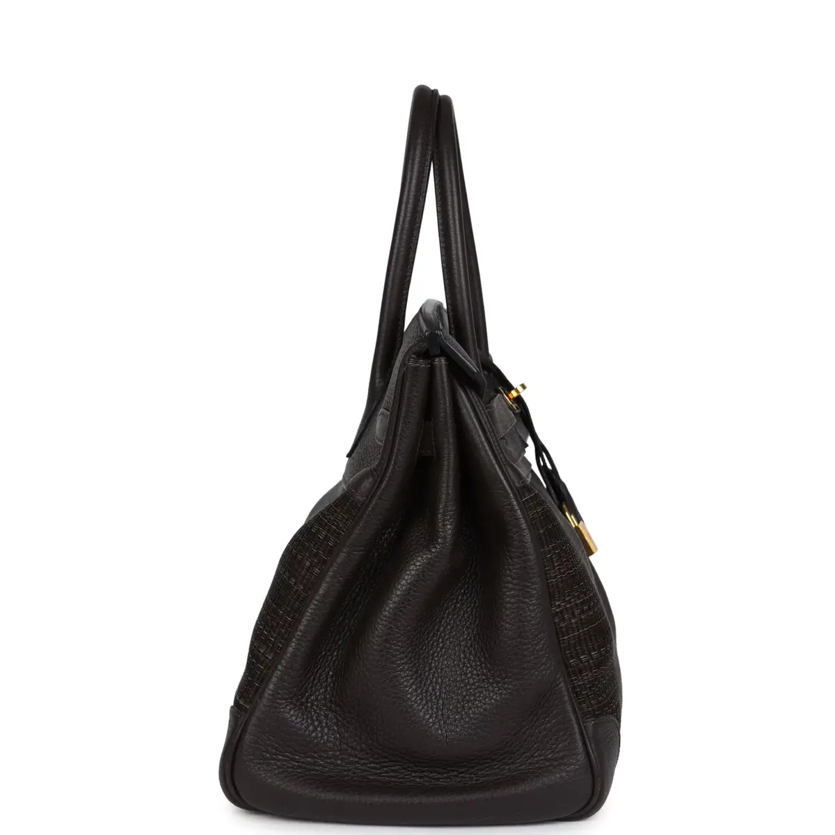 HERMÈS Pre-owned Hermes Birkin 35 Chocolate Clemence and Crinoline Gold Hardware | Thumbnail 3 HERMÈS Pre-owned Hermes Birkin 35 Chocolate Clemence and Crinoline Gold Hardware | Thumbnail 3