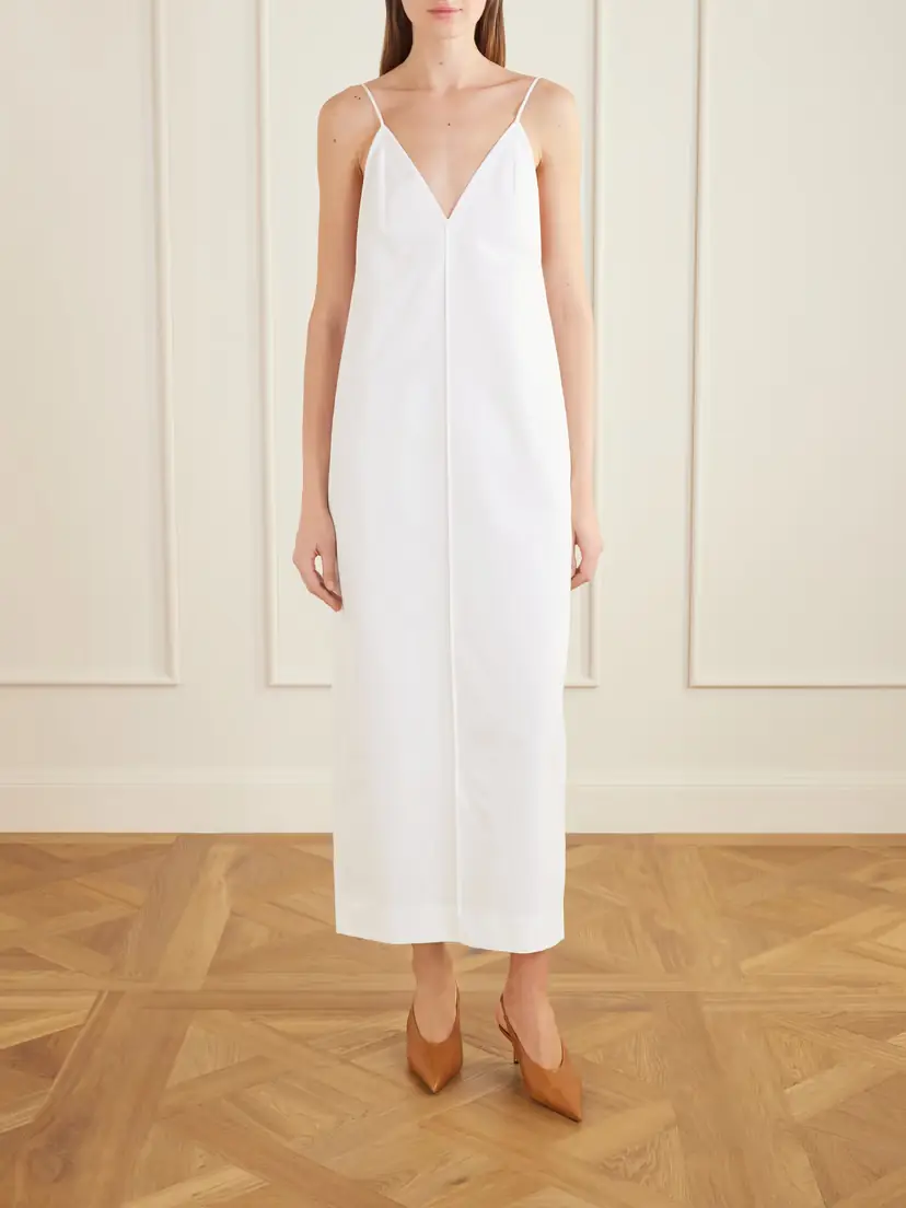 Khaite Tulula Silk-poplin Maxi Dress | Thumbnail 2