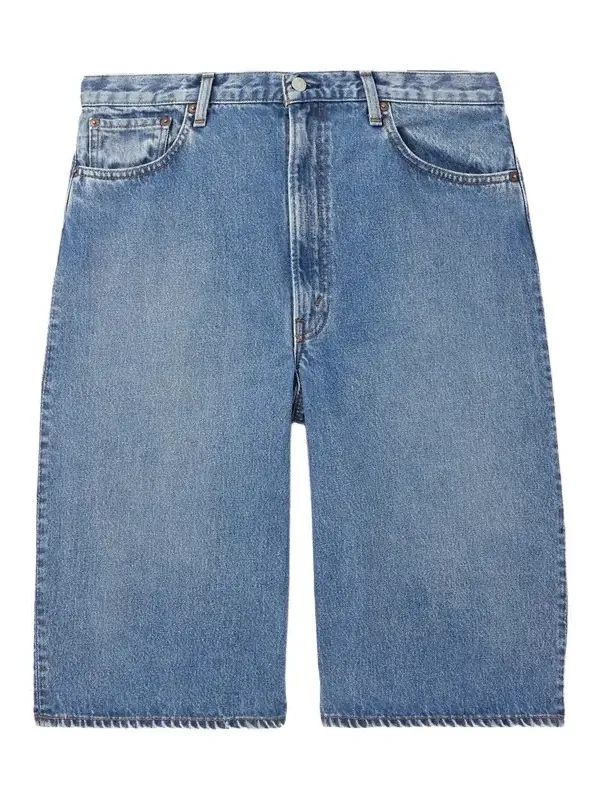 Super Dad's Wide-Leg Denim Shorts - Men Super Dad's Wide-Leg Denim Shorts - Men