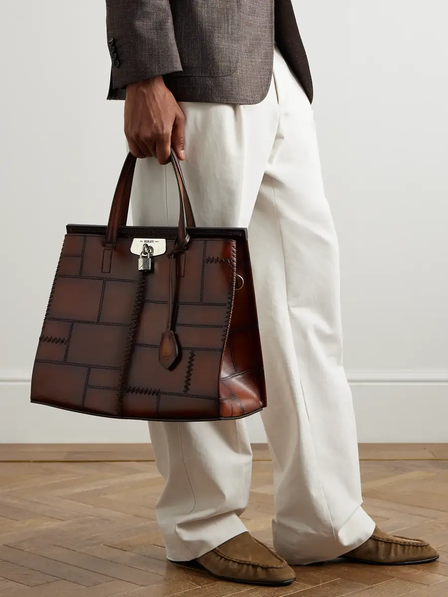 Berluti Luti 38 Patchwork Venezia Mosaico Leather Tote Bag - Men | Thumbnail 2