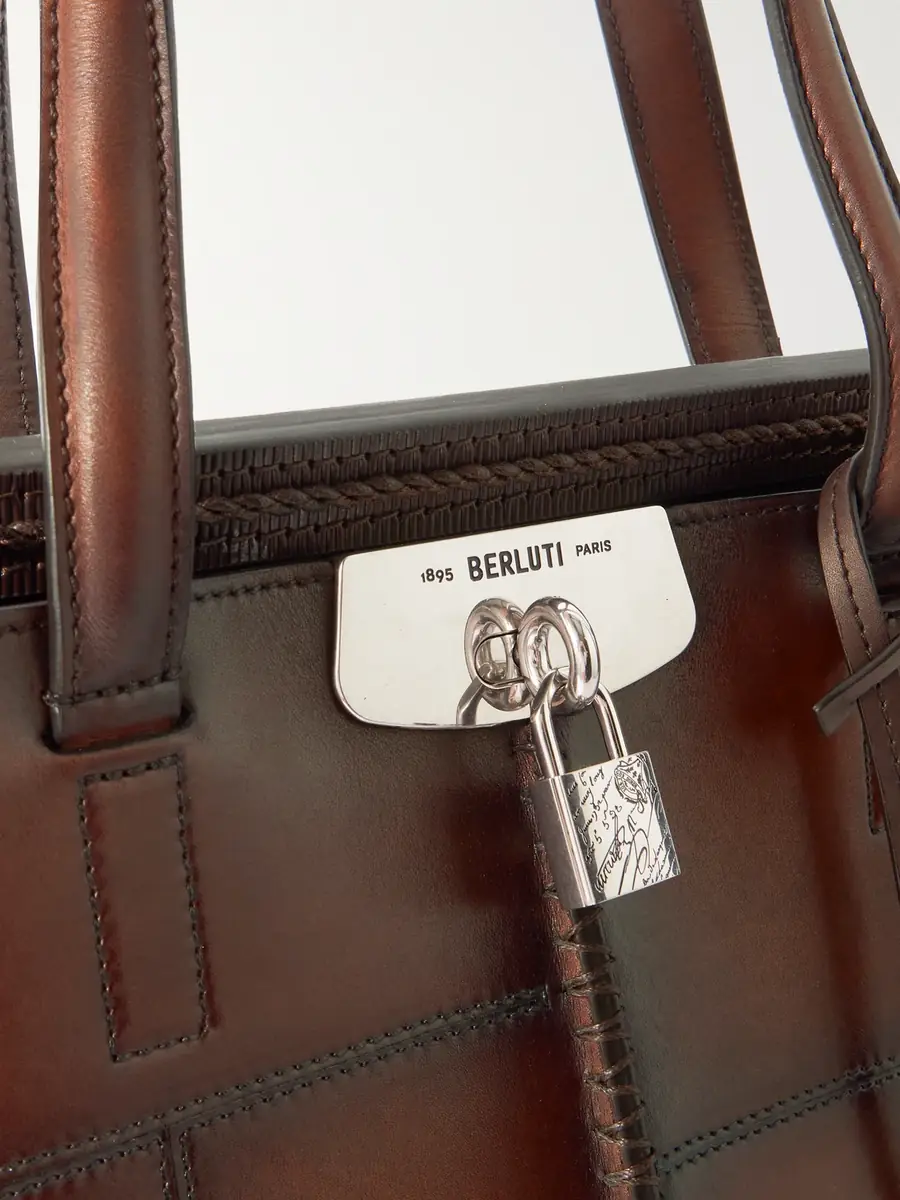Berluti Luti 38 Patchwork Venezia Mosaico Leather Tote Bag - Men | Thumbnail 4