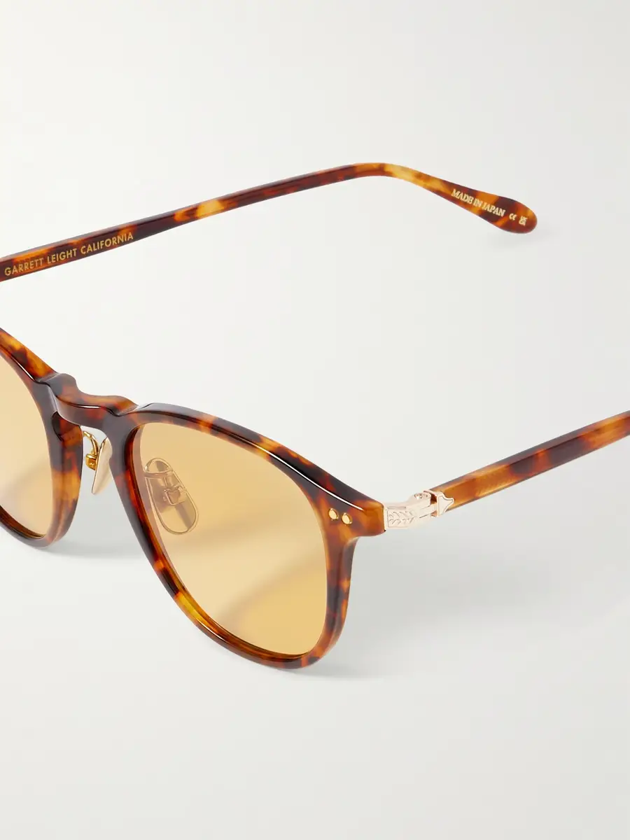 Garrett Leight California Optical Hampton J Sun Round-Frame Tortoiseshell Acetate Sunglasses - Men | Thumbnail 3