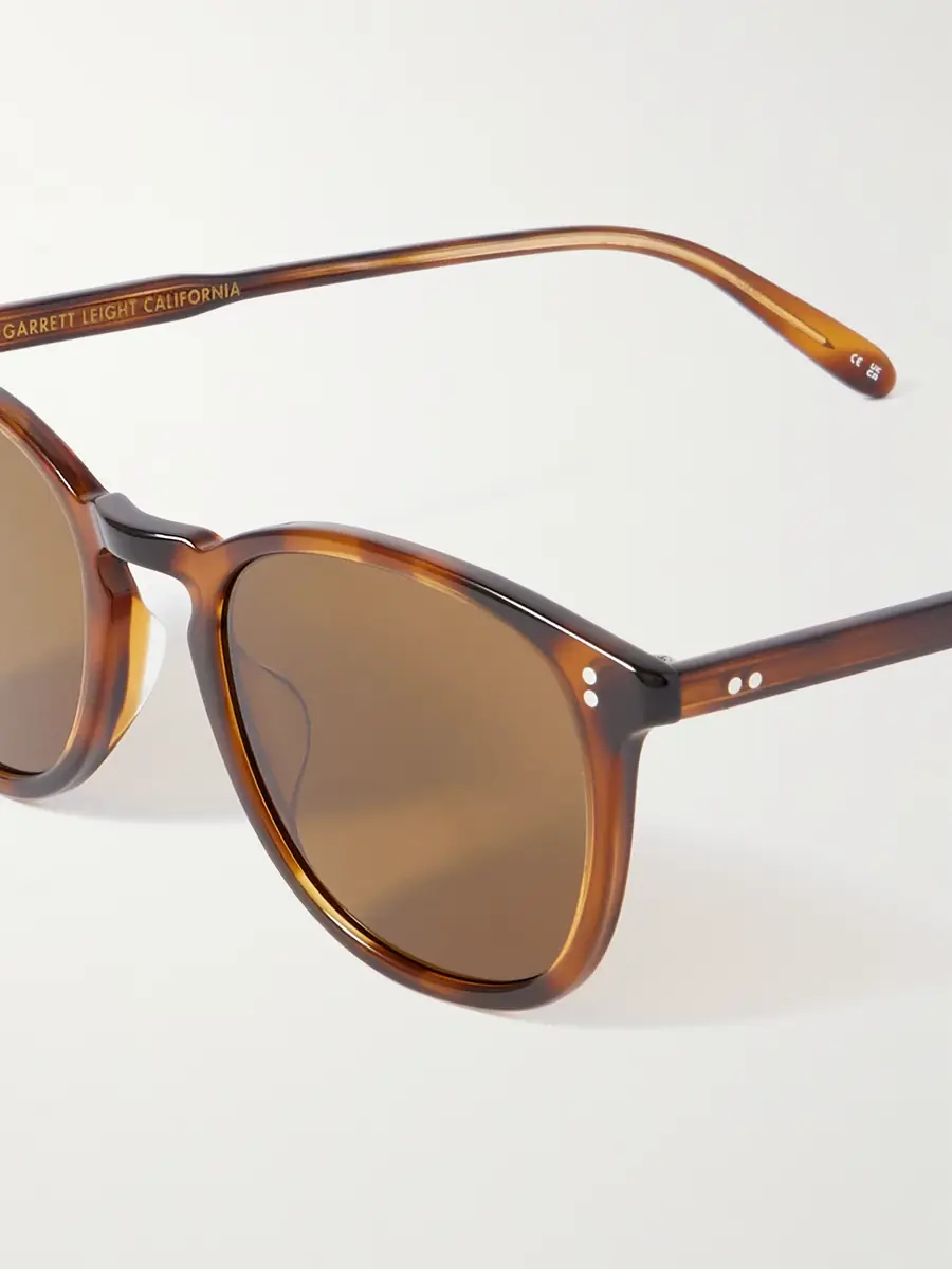 Garrett Leight California Optical Kinney Round-Frame Tortoiseshell Acetate Sunglasses - Men | Thumbnail 3 Garrett Leight California Optical Kinney Round-Frame Tortoiseshell Acetate Sunglasses - Men | Thumbnail 3