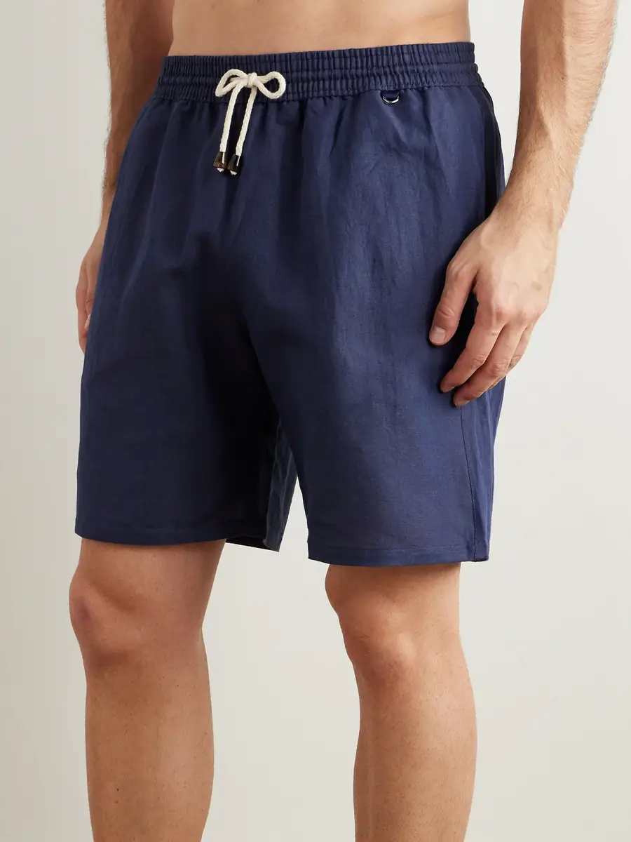 Rubinacci Straight-Leg Mid-Length Linen Swim Shorts - Men | Thumbnail 2 Rubinacci Straight-Leg Mid-Length Linen Swim Shorts - Men | Thumbnail 2