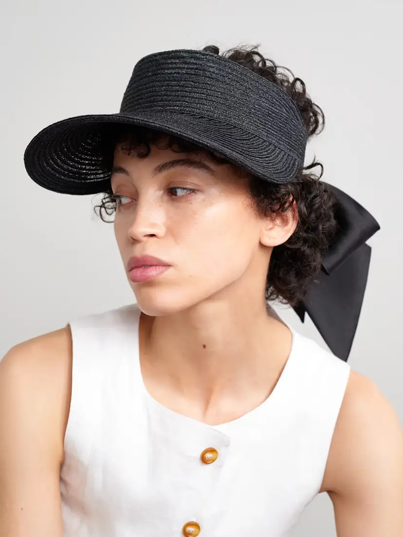 Eugenia Kim Ricky Grosgrain-trimmed Hemp-blend Visor | Thumbnail 2 Eugenia Kim Ricky Grosgrain-trimmed Hemp-blend Visor | Thumbnail 2