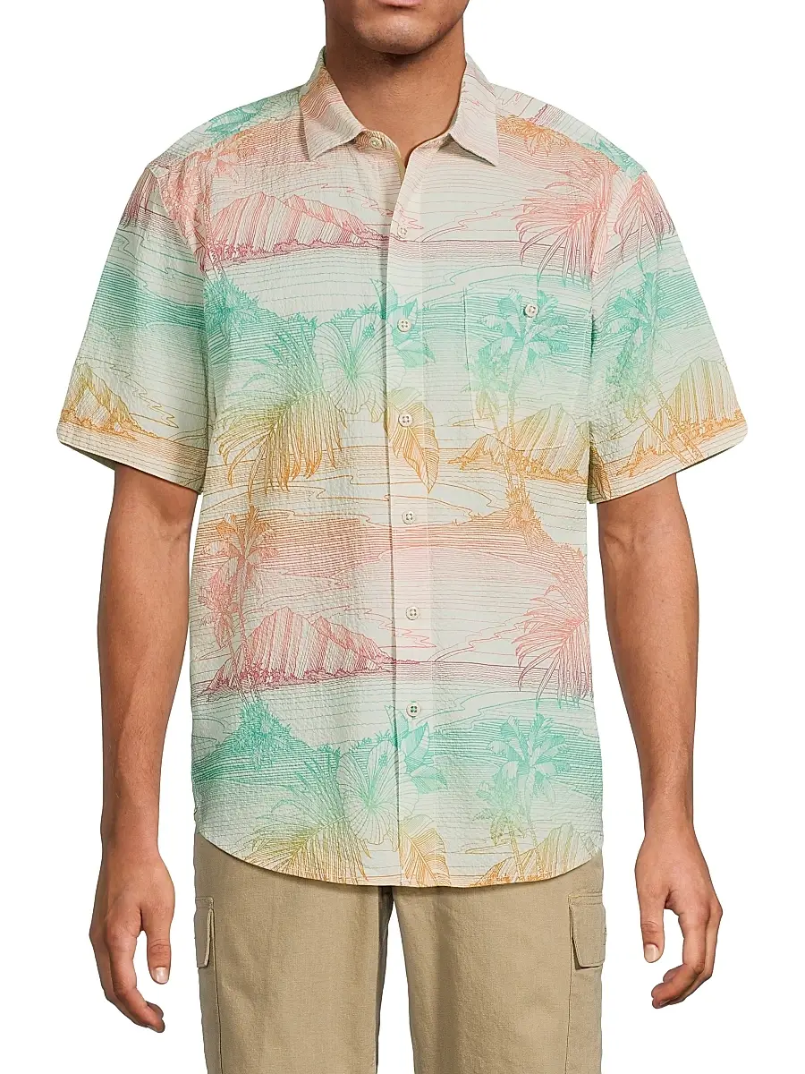 Tommy Bahama Men's Nova Wave Corsica Coast Short-Sleeve Shirt | Thumbnail 3 Tommy Bahama Men's Nova Wave Corsica Coast Short-Sleeve Shirt | Thumbnail 3
