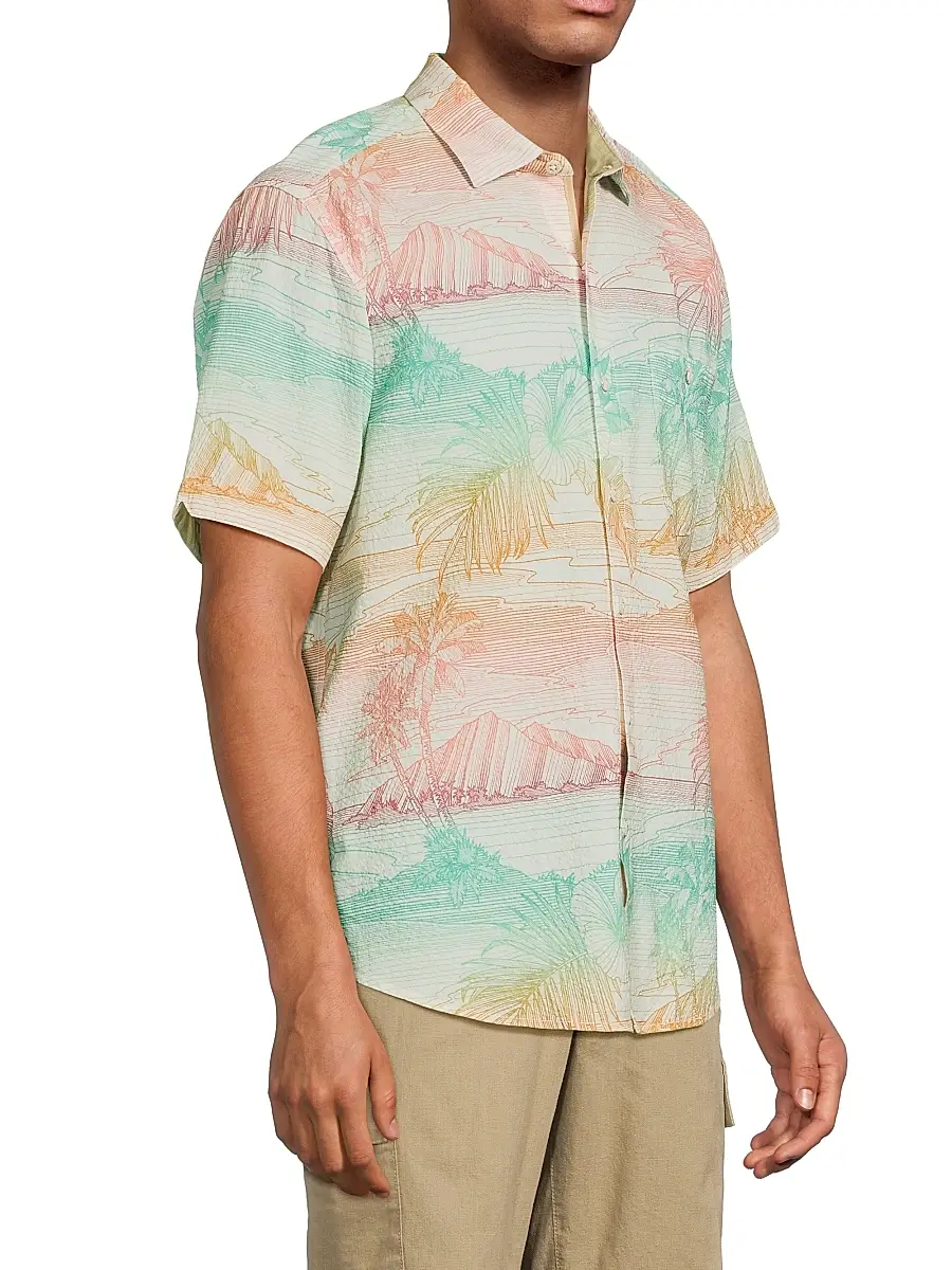 Tommy Bahama Men's Nova Wave Corsica Coast Short-Sleeve Shirt | Thumbnail 4 Tommy Bahama Men's Nova Wave Corsica Coast Short-Sleeve Shirt | Thumbnail 4