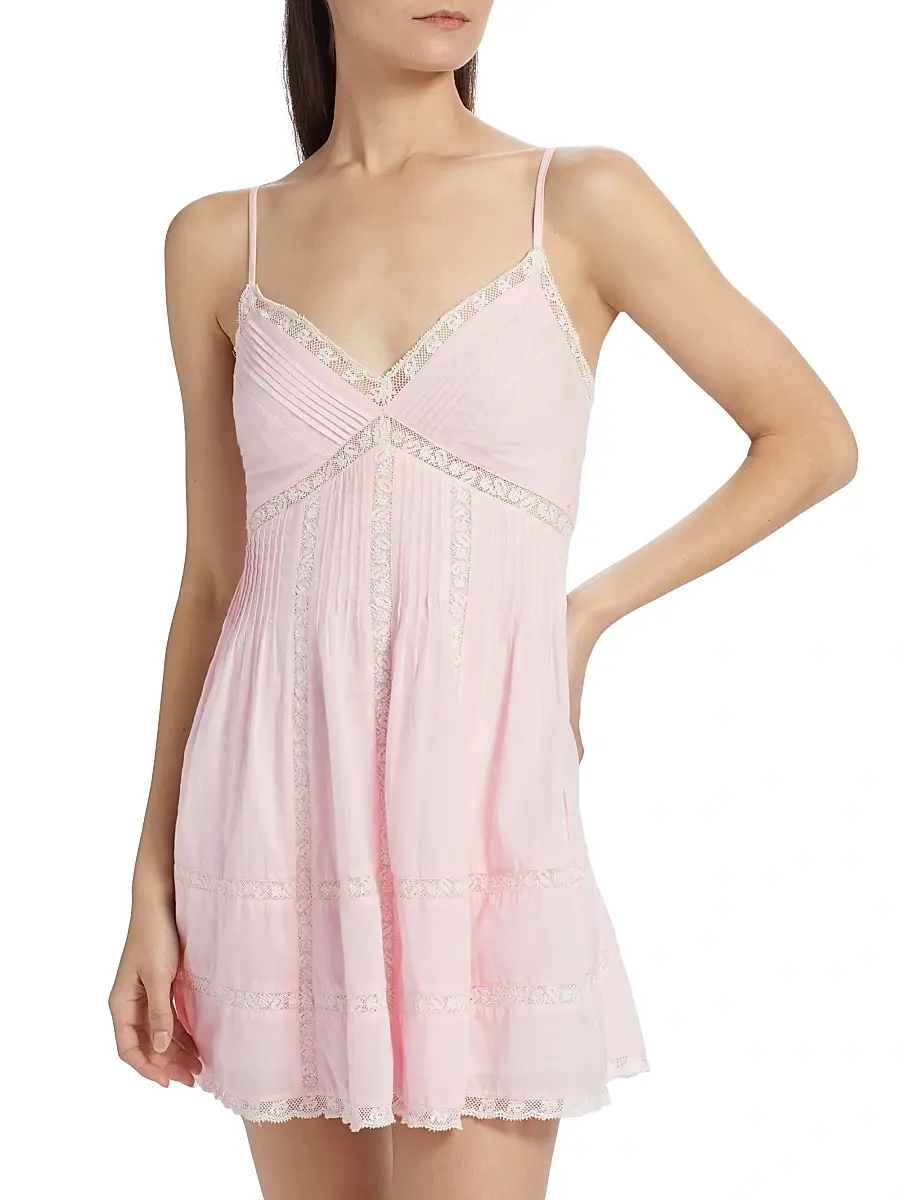LoveShackFancy Women's Docila Cotton Minidress | Thumbnail 3 LoveShackFancy Women's Docila Cotton Minidress | Thumbnail 3