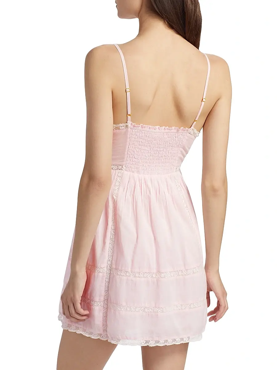 LoveShackFancy Women's Docila Cotton Minidress | Thumbnail 5 LoveShackFancy Women's Docila Cotton Minidress | Thumbnail 5