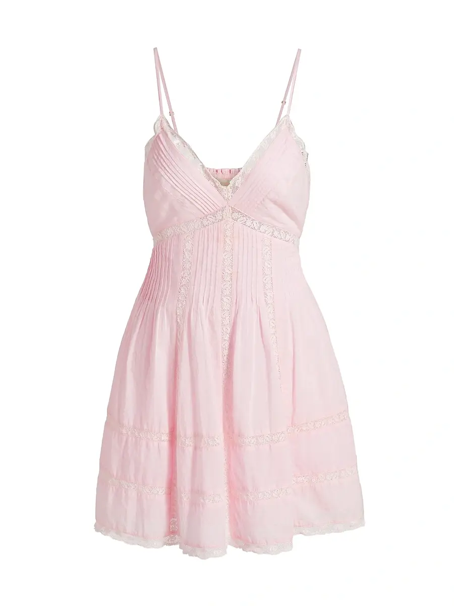 LoveShackFancy Women's Docila Cotton Minidress - Pink | Image 1 LoveShackFancy Women's Docila Cotton Minidress - Pink | Image 1