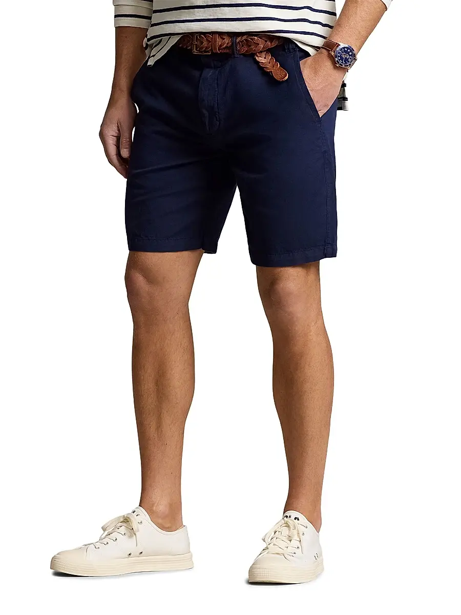 Polo Ralph Lauren Men's 8.5-Inch Classic-Fit Linen-Cotton Shorts | Thumbnail 3 Polo Ralph Lauren Men's 8.5-Inch Classic-Fit Linen-Cotton Shorts | Thumbnail 3