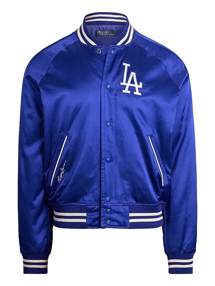Polo Ralph Lauren Men's Dodgers Satin Bomber Jacket