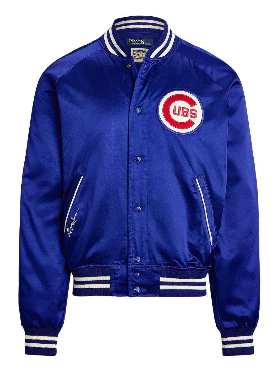 Polo Ralph Lauren Men's Cubs Satin Bomber Jacket