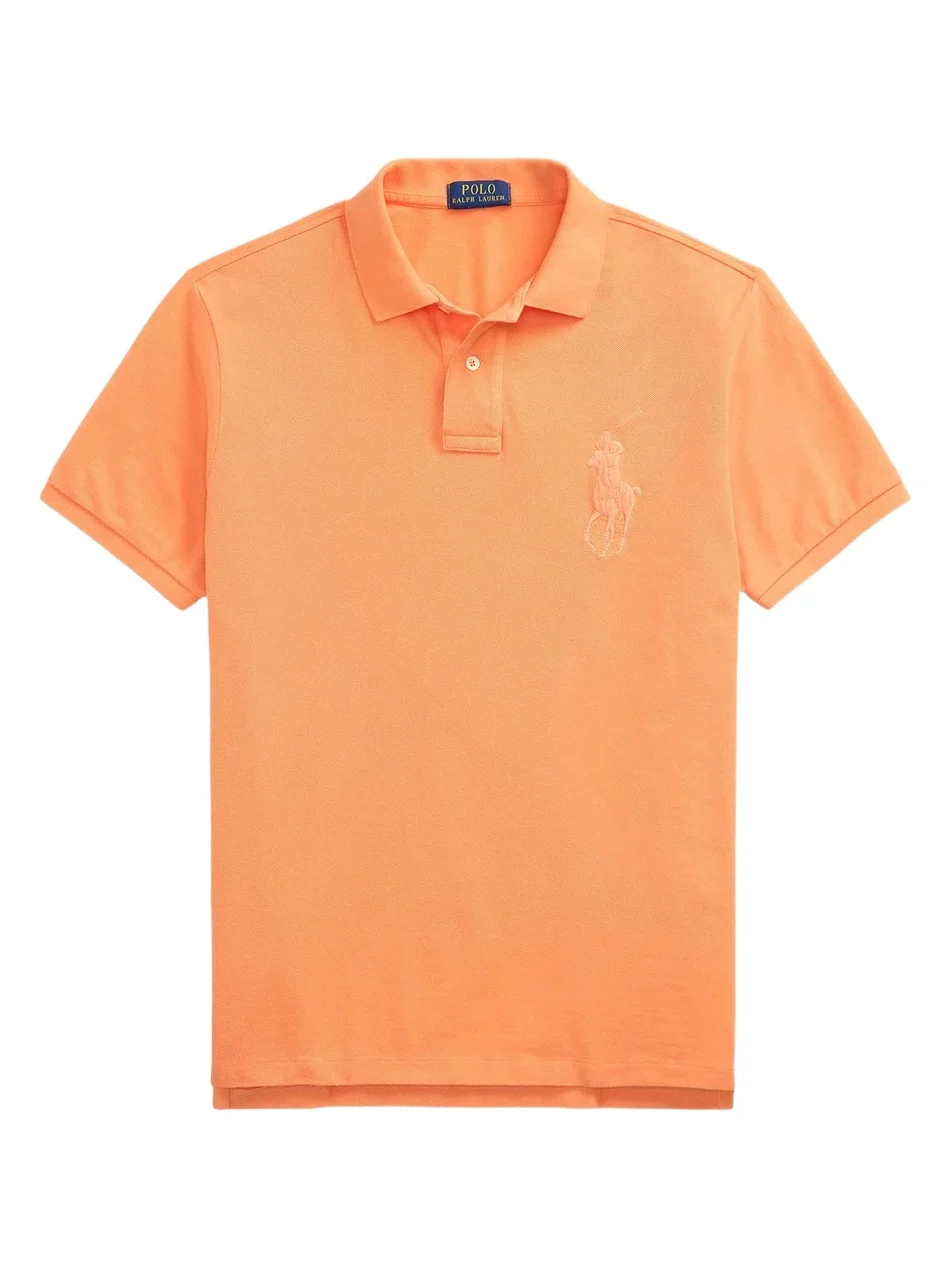 Men's Custom-Slim-Fit Big Pony Mesh Polo Shirt