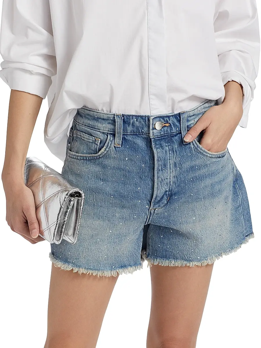 Joe's Jeans Women's The Jessie Denim Relaxed Crystal Shorts | Thumbnail 6 Joe's Jeans Women's The Jessie Denim Relaxed Crystal Shorts | Thumbnail 6