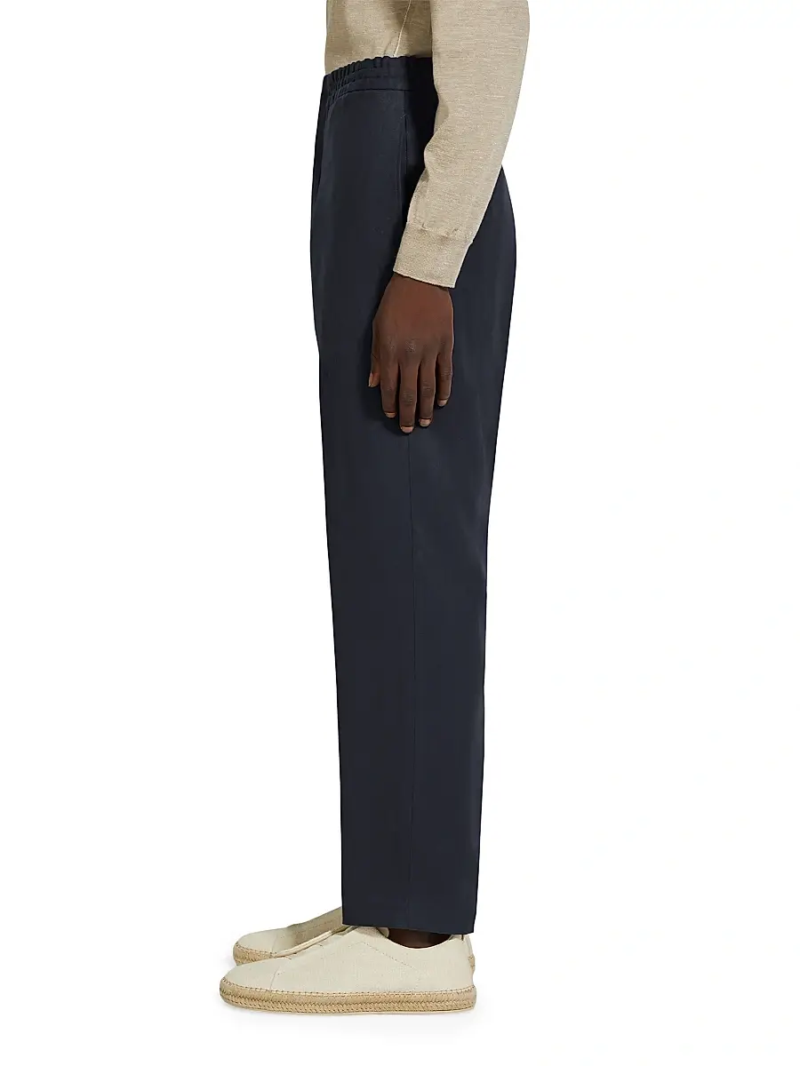Zegna Men's Da Oasi Lino Pants | Thumbnail 3 Zegna Men's Da Oasi Lino Pants | Thumbnail 3