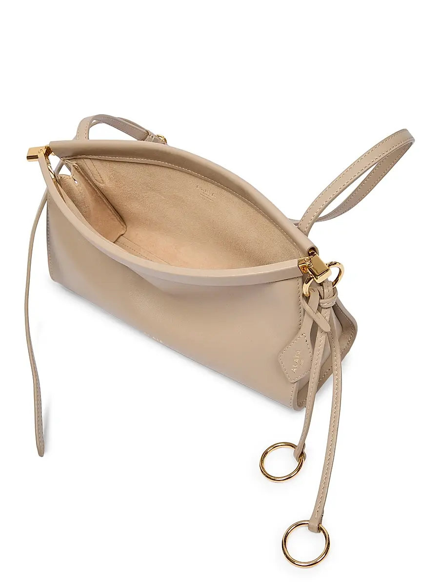 ALAÏA Women's Le Click Leather Shoulder Bag - Grege | Thumbnail 3 ALAÏA Women's Le Click Leather Shoulder Bag - Grege | Thumbnail 3
