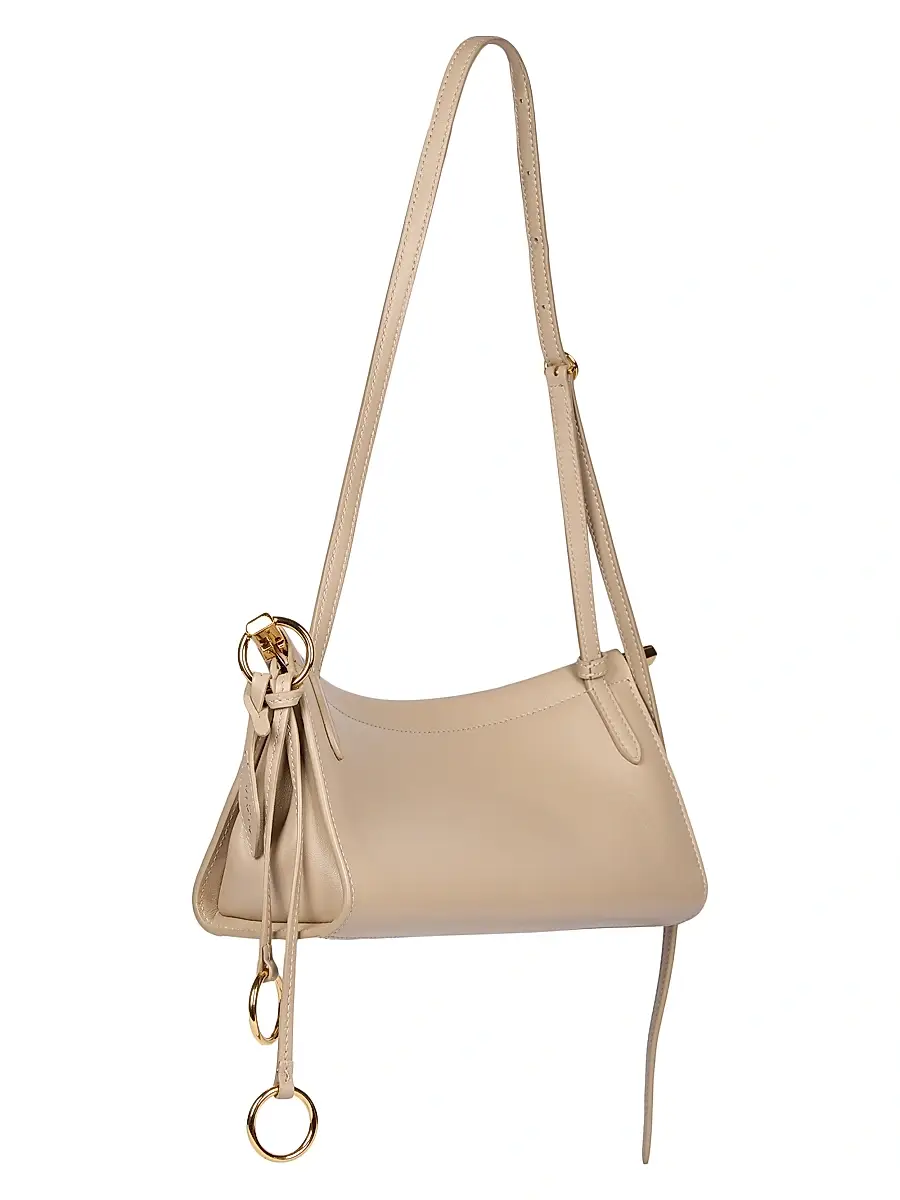 ALAÏA Women's Le Click Leather Shoulder Bag - Grege | Thumbnail 4 ALAÏA Women's Le Click Leather Shoulder Bag - Grege | Thumbnail 4