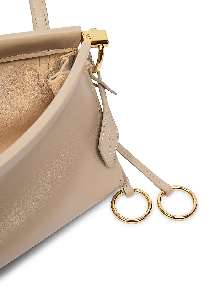 ALAÏA Women's Le Click Leather Shoulder Bag - Grege | Thumbnail 5 ALAÏA Women's Le Click Leather Shoulder Bag - Grege | Thumbnail 5