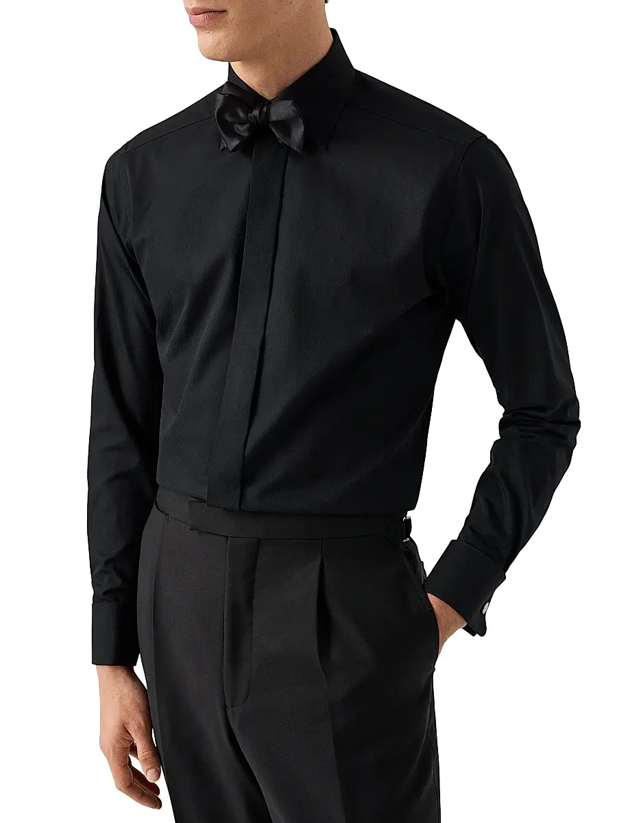Eton Men's Slim-Fit Textured Dress Shirt | Thumbnail 3 Eton Men's Slim-Fit Textured Dress Shirt | Thumbnail 3