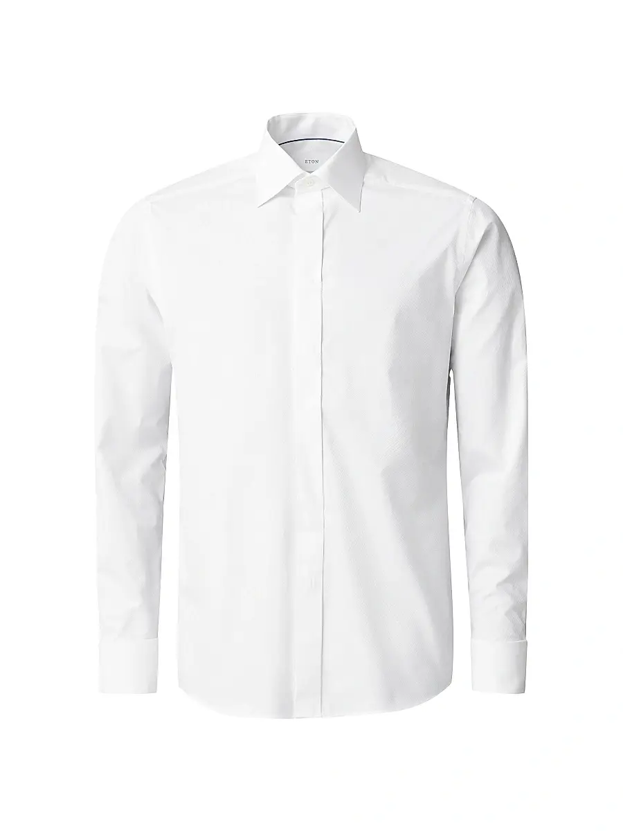 Eton Men's Jacquard Cotton Twill Contemporary-Fit Shirt | Thumbnail 2