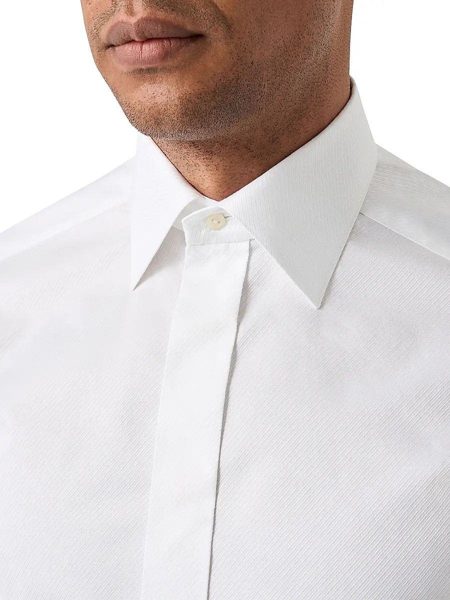Eton Men's Jacquard Cotton Twill Contemporary-Fit Shirt | Thumbnail 5