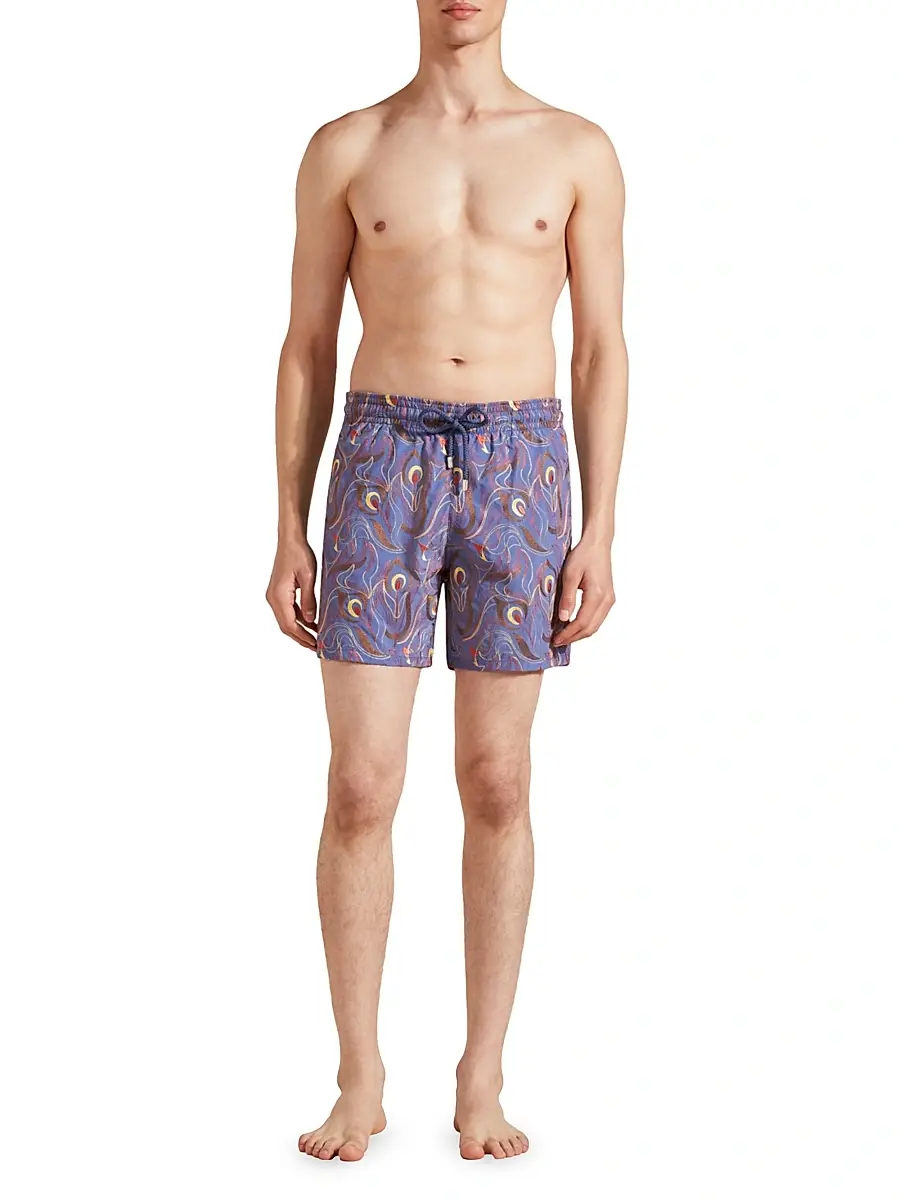 Vilebrequin Men's Embroidered Camo Flowers Swim Trunks | Thumbnail 2 Vilebrequin Men's Embroidered Camo Flowers Swim Trunks | Thumbnail 2