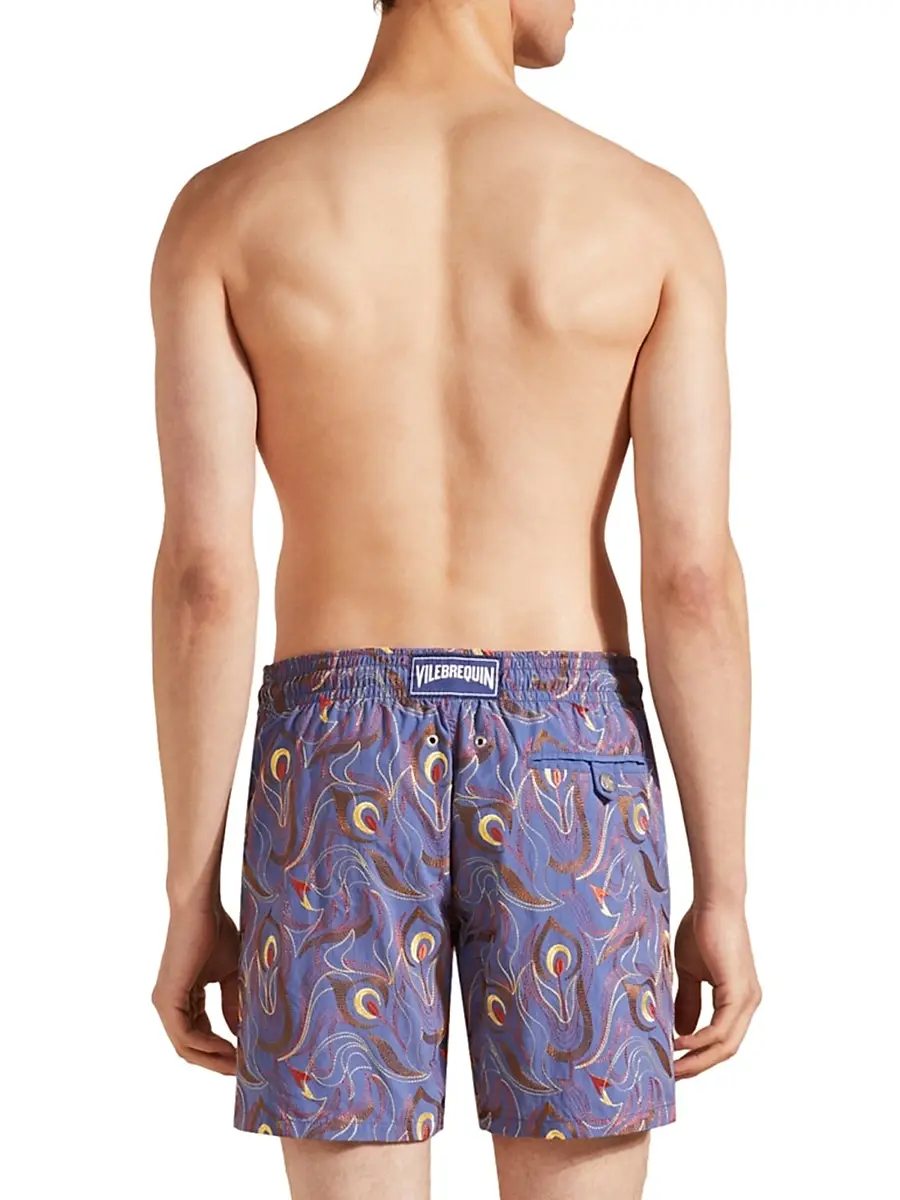 Vilebrequin Men's Embroidered Camo Flowers Swim Trunks | Thumbnail 5 Vilebrequin Men's Embroidered Camo Flowers Swim Trunks | Thumbnail 5