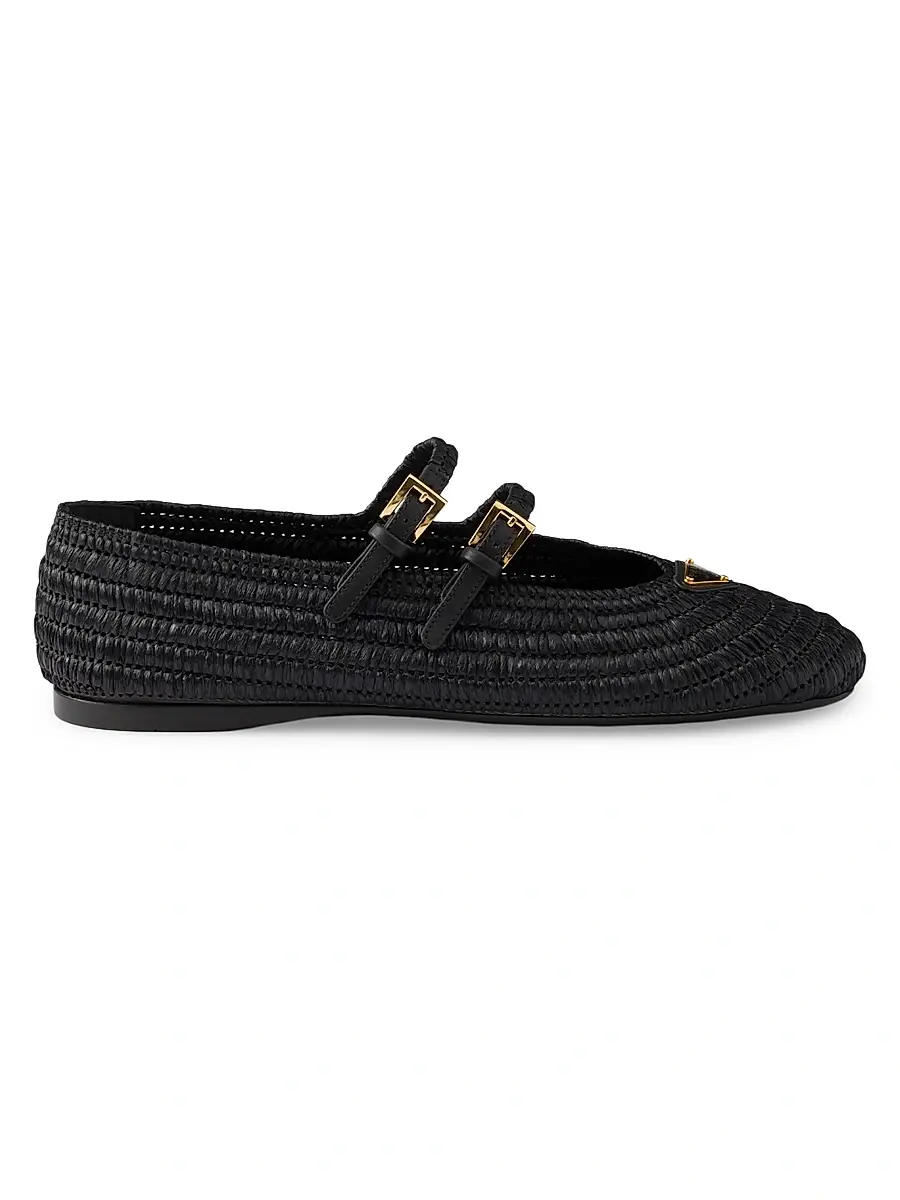 Prada Women's Crochet Ballerinas - Beige Brown | Thumbnail 6 Prada Women's Crochet Ballerinas - Beige Brown | Thumbnail 6