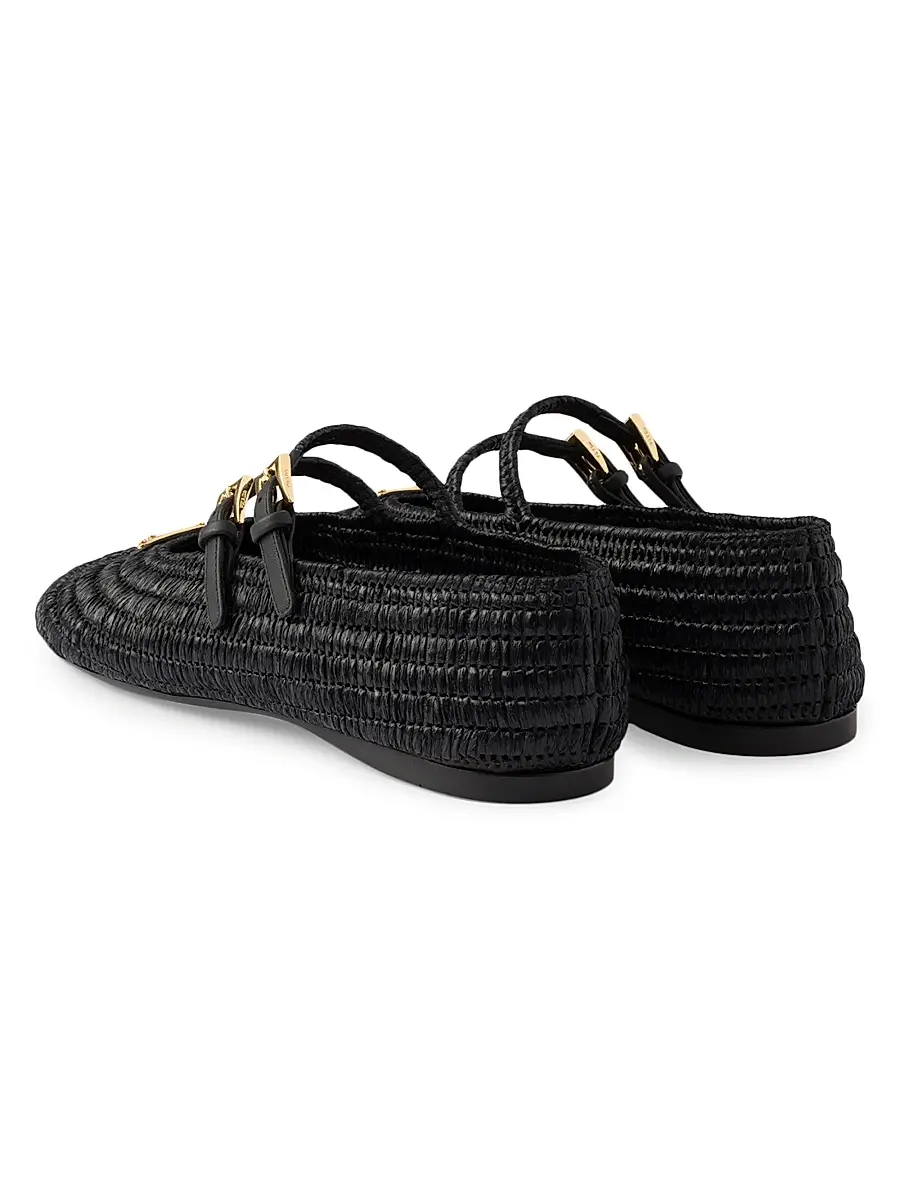 Prada Women's Crochet Ballerinas - Beige Brown | Thumbnail 8 Prada Women's Crochet Ballerinas - Beige Brown | Thumbnail 8
