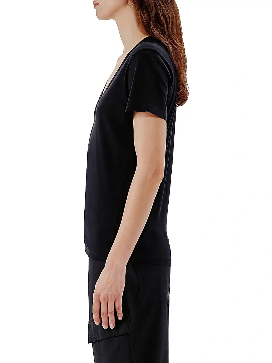 Another Tomorrow Women's V-Neck Tee | Thumbnail 3 Another Tomorrow Women's V-Neck Tee | Thumbnail 3
