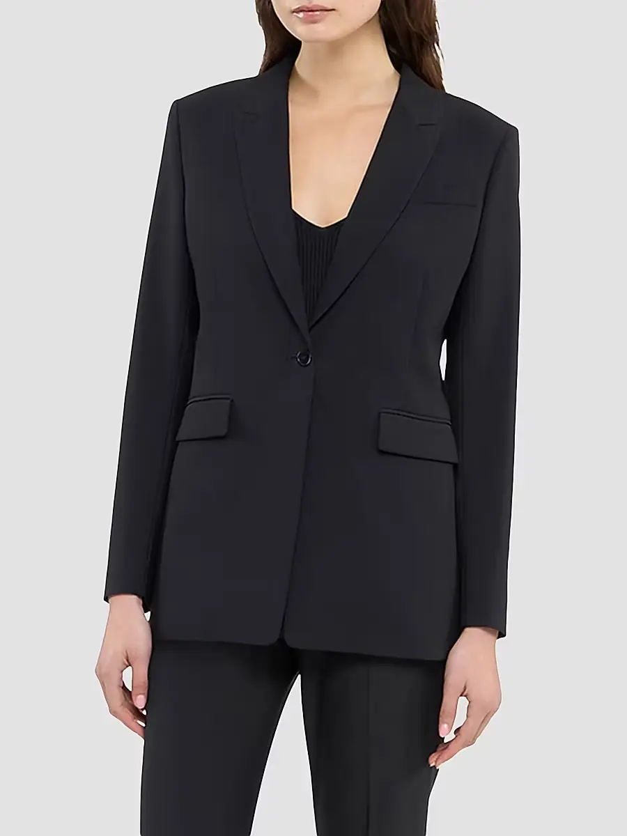Another Tomorrow Women's Single Button Jacket | Thumbnail 2 Another Tomorrow Women's Single Button Jacket | Thumbnail 2